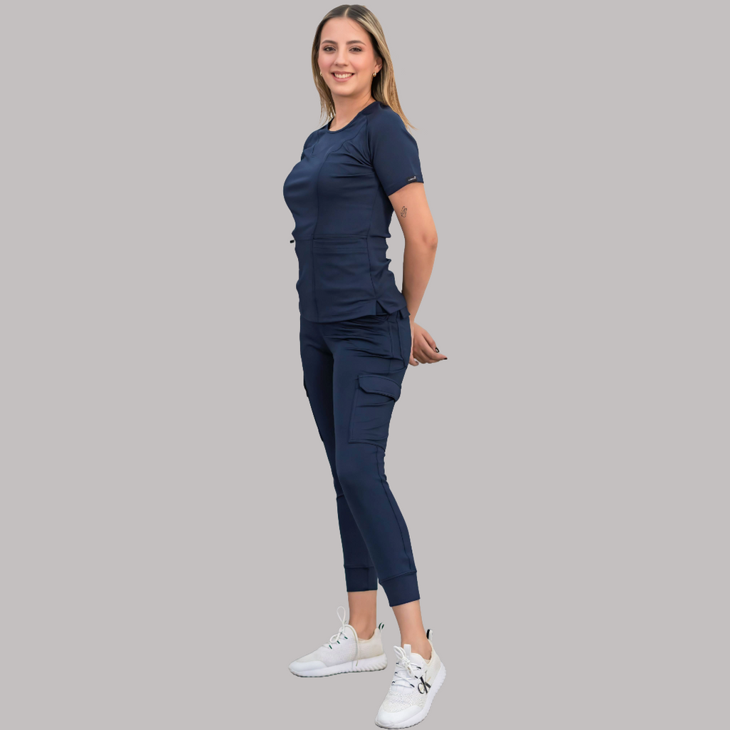 Filipina Quirúrgica Azul Marino Mujer, Super Stretch, Scrubs 901