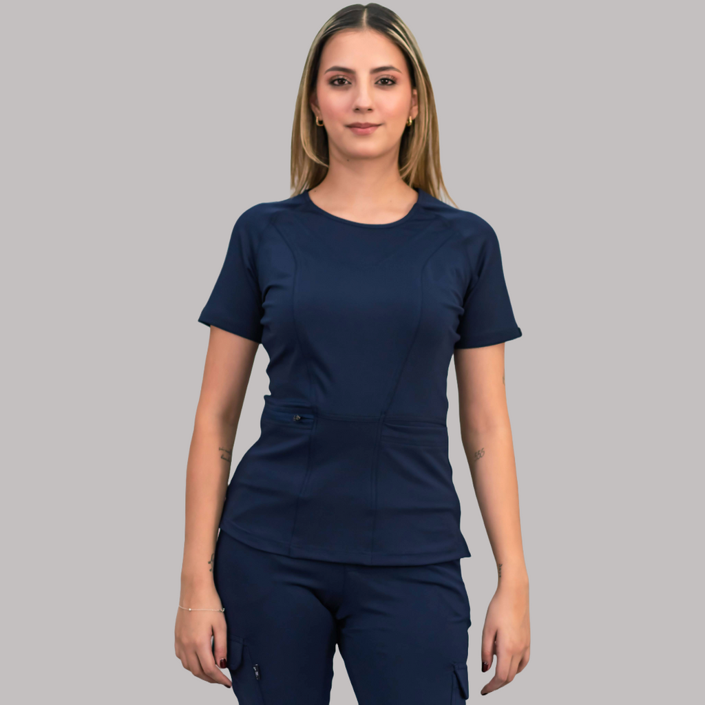 Filipina Quirúrgica Azul Marino Mujer, Super Stretch, Scrubs 901