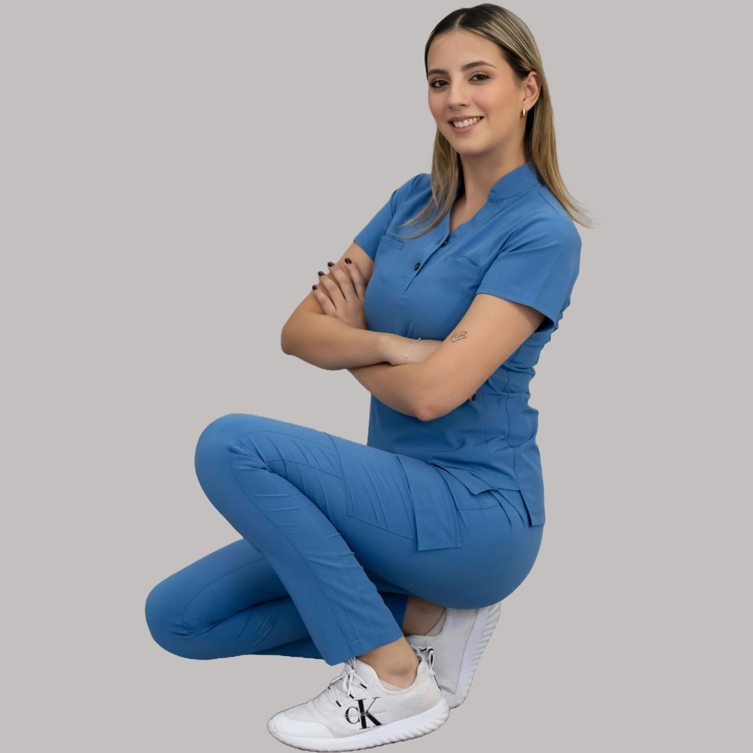 Filipina Quirúrgica Mujer Azul Plumbago, Scrubs 520
