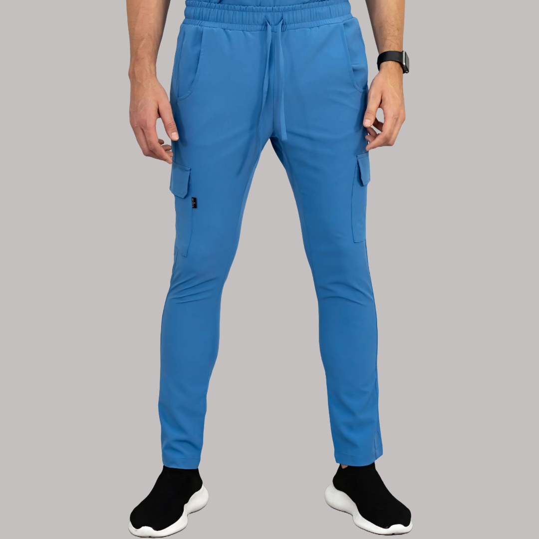 Pantalón Quirúrgico Skinny, Azul Plumbago F.W Hombre, Scrubs 520