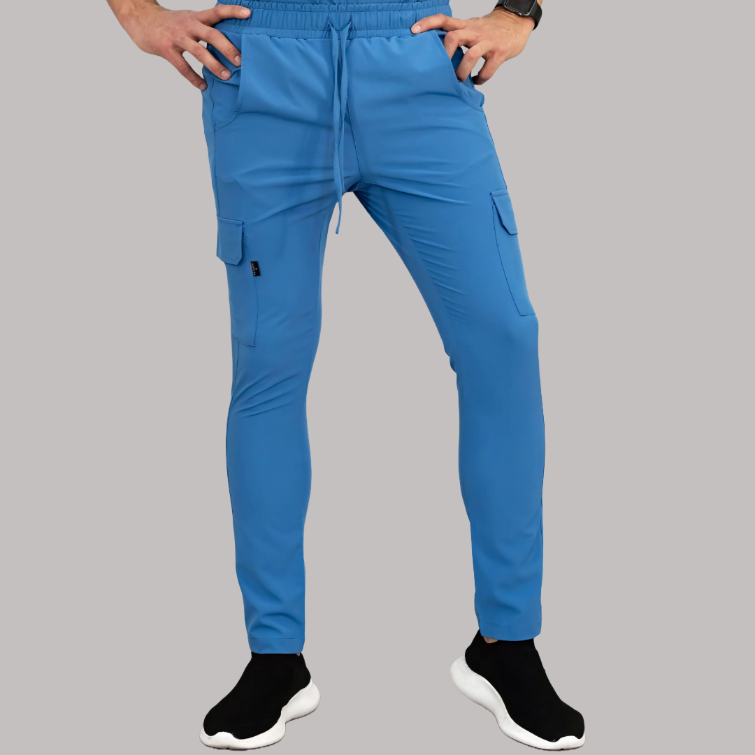 Pantalón Quirúrgico Skinny, Azul Plumbago F.W Hombre, Scrubs 520