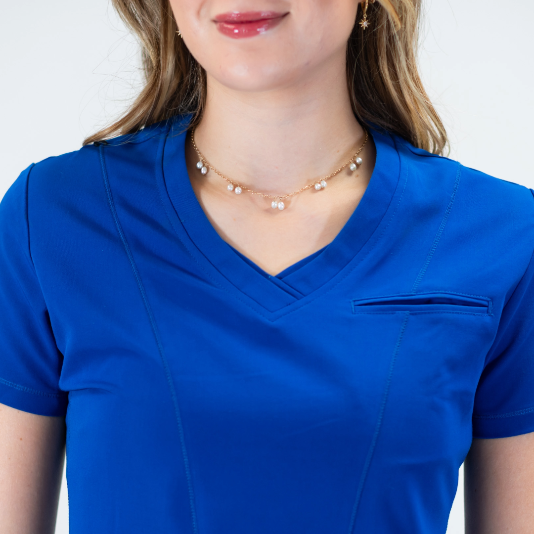 Filipina Quirúrgica Azul Rey Mujer Antifluido Scrubs 300