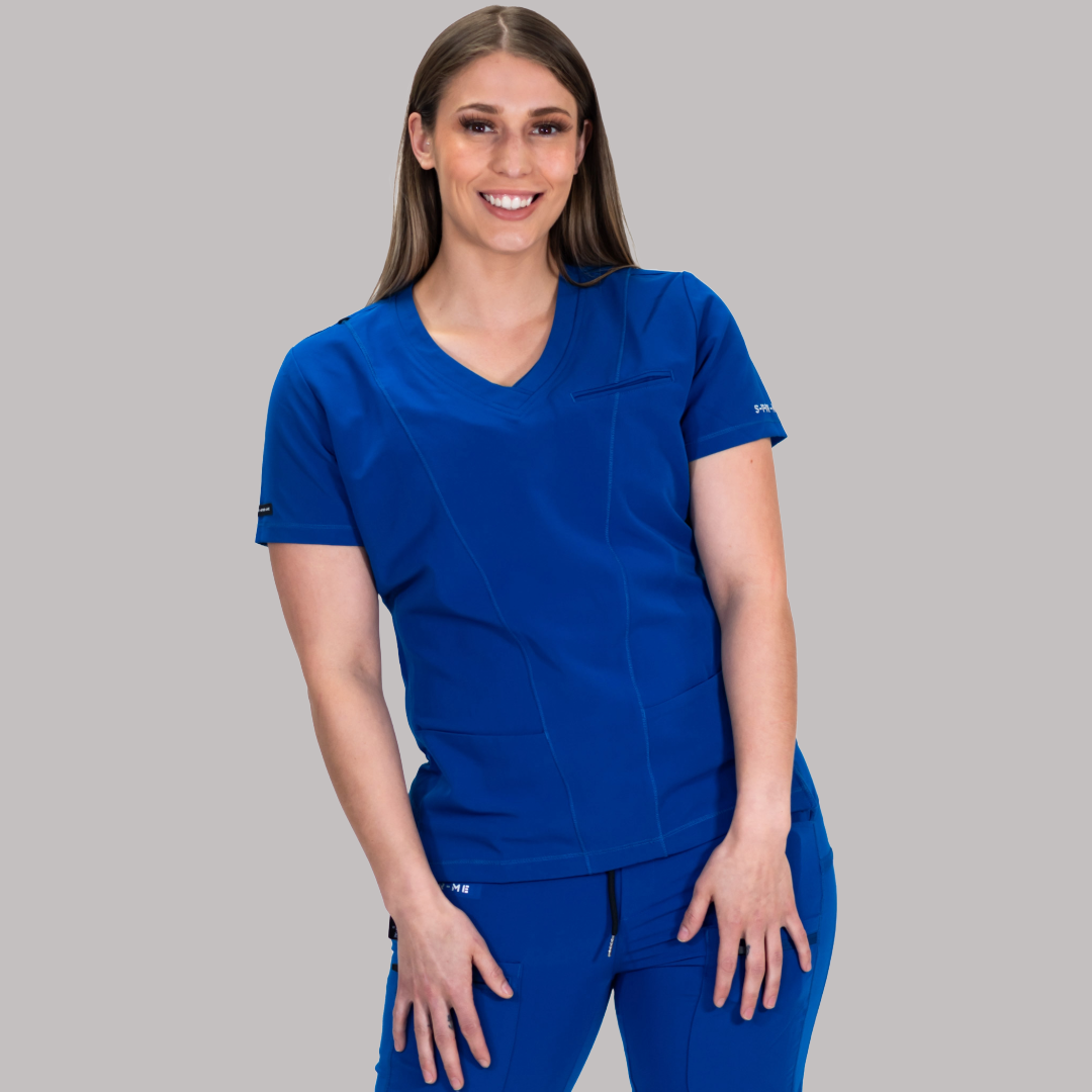 Filipina Quirúrgica Azul Rey Mujer Antifluido Scrubs 300