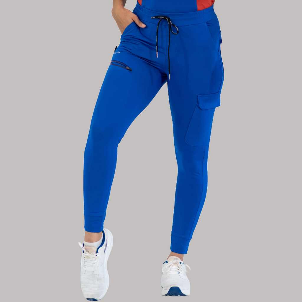 Jogger Quirúrgico Mujer Super Stretch Azul Rey, Scrubs 905