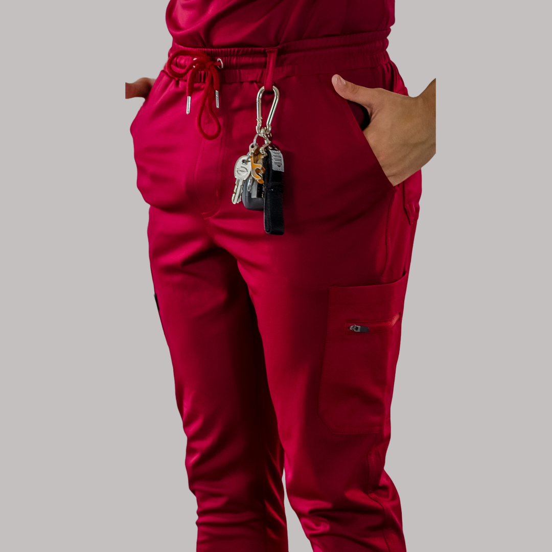 Men’s Scrub Jogger Super Stretch Burgundy, Scrubs 901