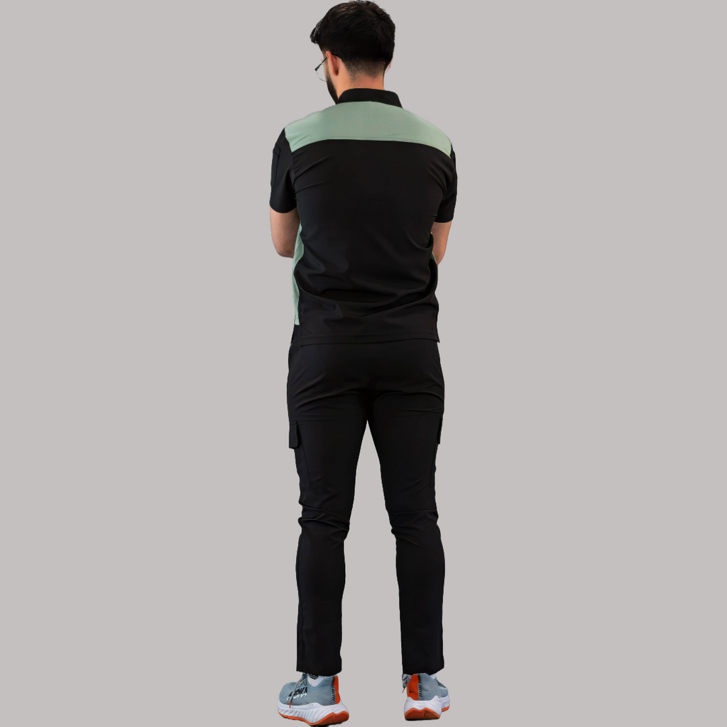 Filipina Quirúrgica Hombre Negra/Menta, Scrubs 520