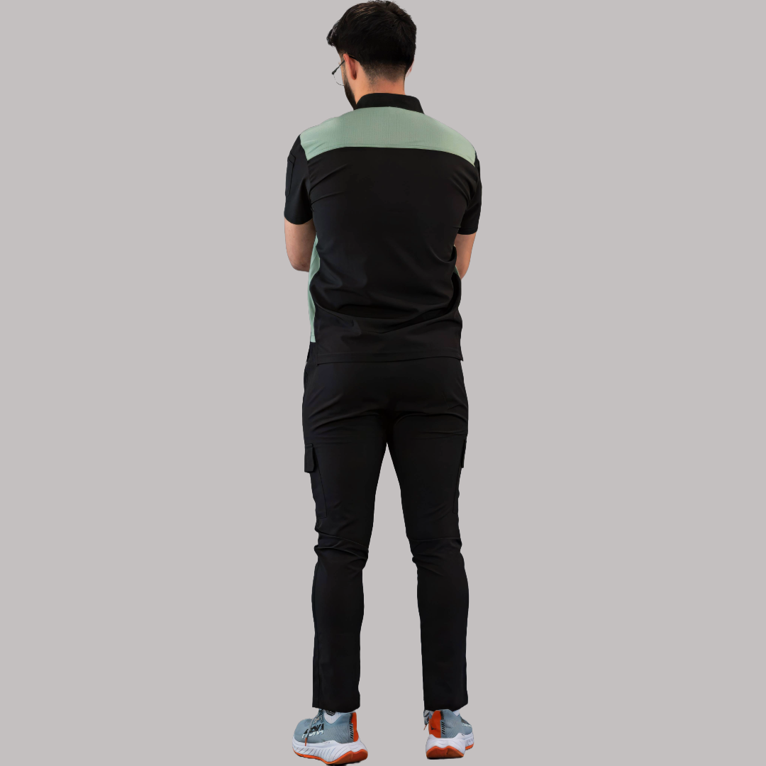 Filipina Quirúrgica Hombre Negra/Menta, Scrubs 520