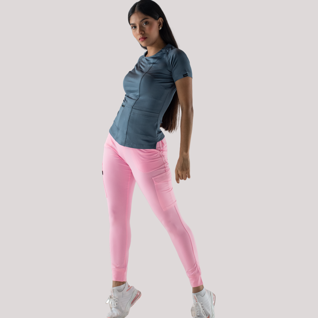 Jogger Quirúrgico, Scrubs Super Stretch Mujer 901 Rosa Pastel