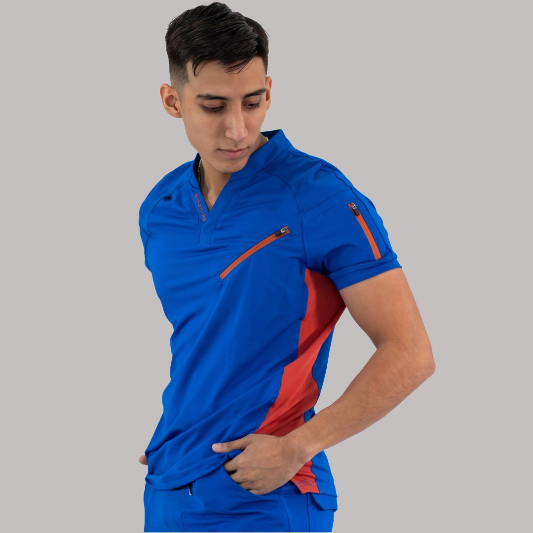 Filipina Super Stretch Hombre 905 Azul Rey/Chedron