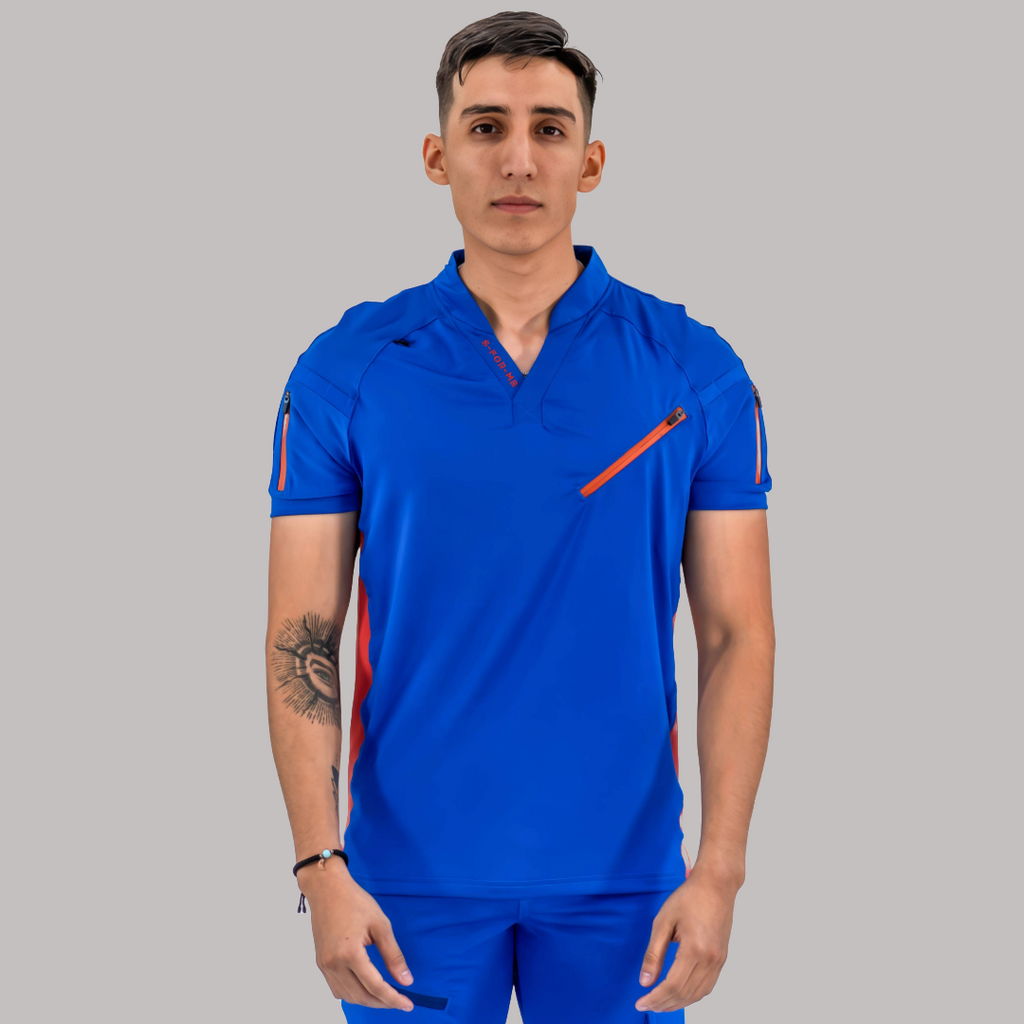 Filipina Super Stretch Hombre 905 Azul Rey/Chedron