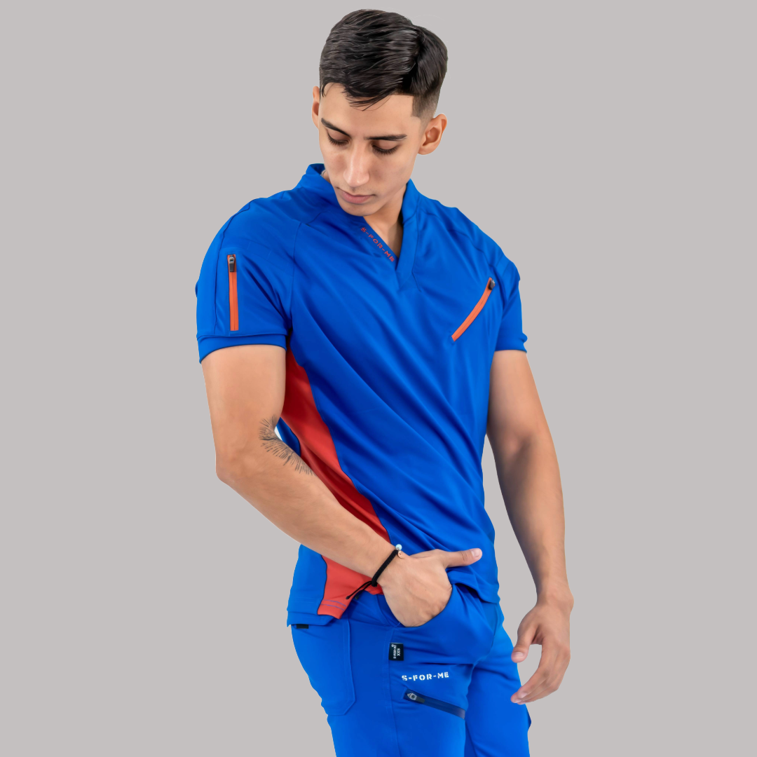 Filipina Super Stretch Hombre 905 Azul Rey/Chedron