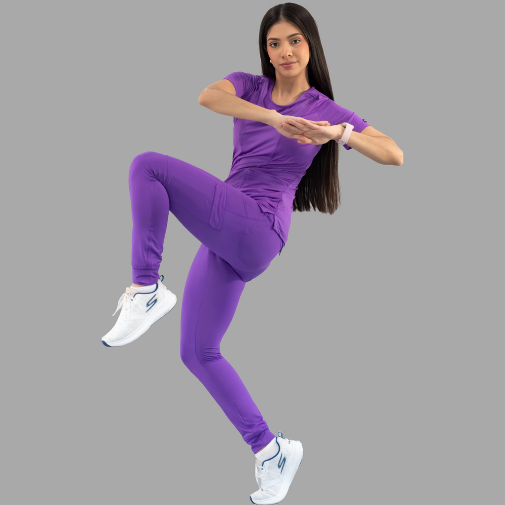 Jogger Quirúrgico Mujer Morado, Super Stretch, Scrubs 901