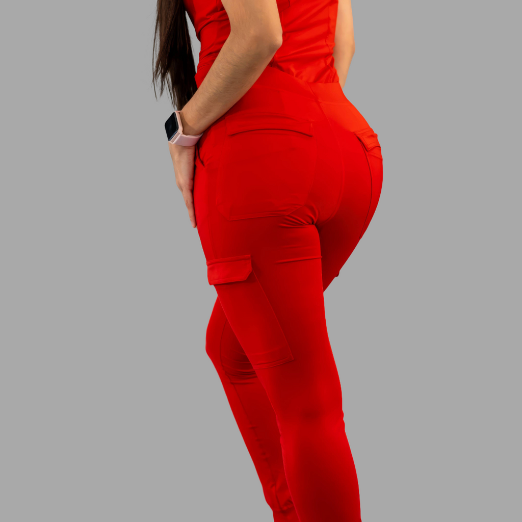 Jogger Quirurgico Mujer Rojo, Super Stretch, Scrubs 901