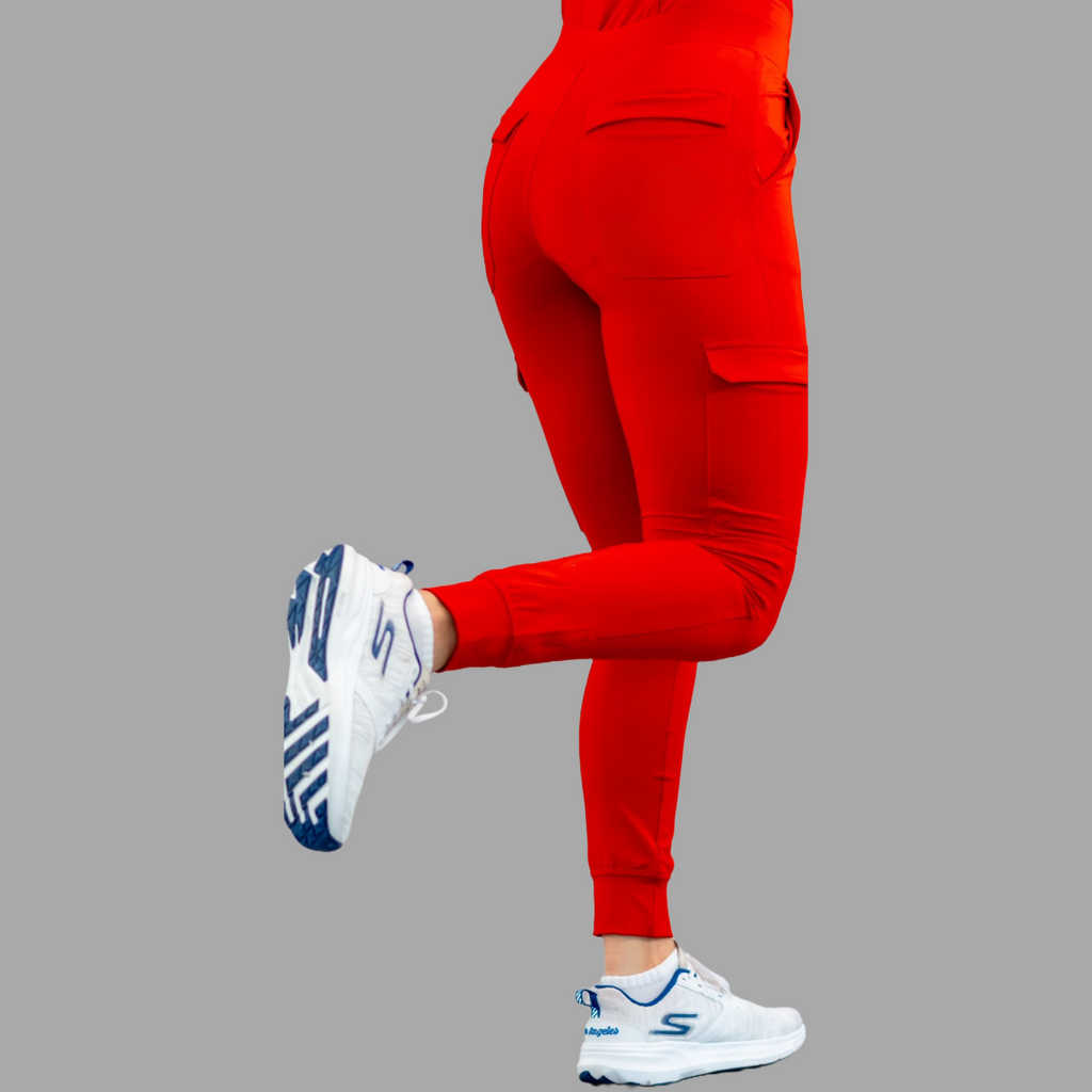 Jogger Quirurgico Mujer Rojo, Super Stretch, Scrubs 901
