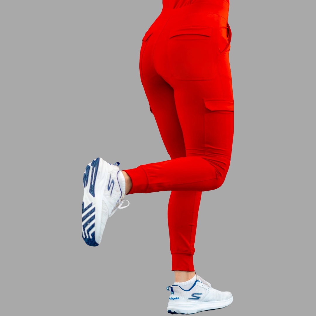 Jogger Quirurgico Mujer Rojo, Super Stretch, Scrubs 901