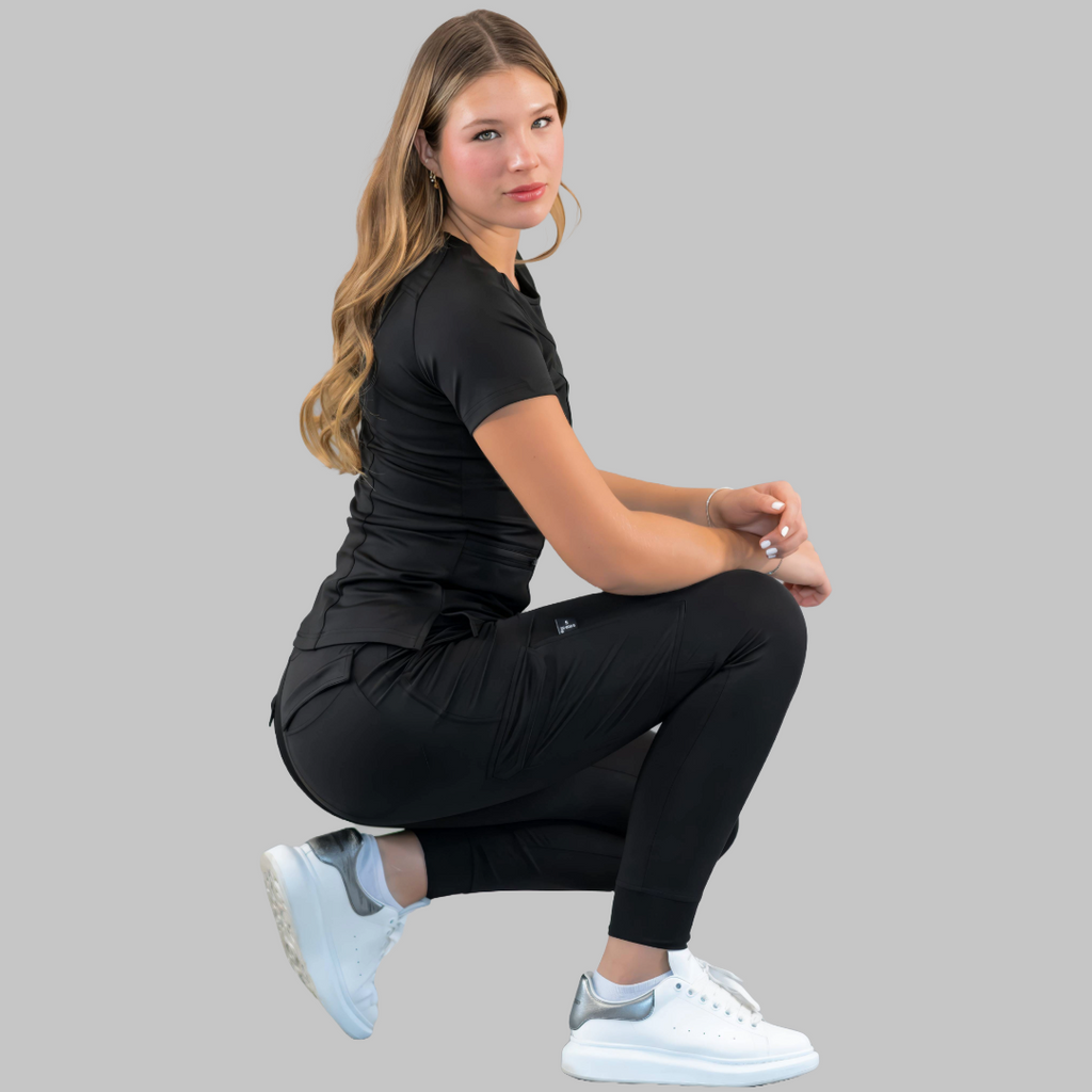 Conjunto Quirúrgico Mujer – Estilo 901 Negro | Super Stretch