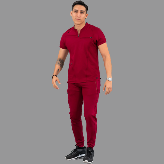 Conjunto Quirúrgico Super Stretch Hombre – Estilo 920 Vino