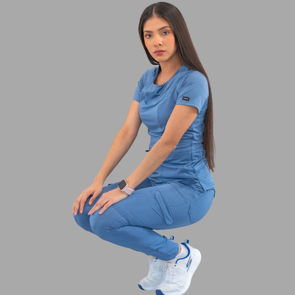 Jogger Quirúrgico Mujer Azul Cornflower, Super Stretch, Scrubs 901