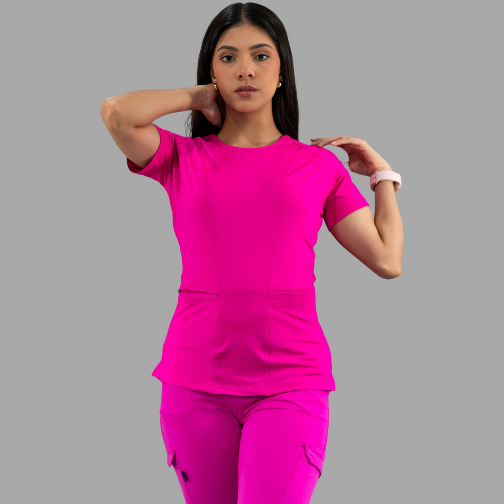 Filipina Quirúrgica Fucsia Mujer, Super Stretch, Scrubs 901