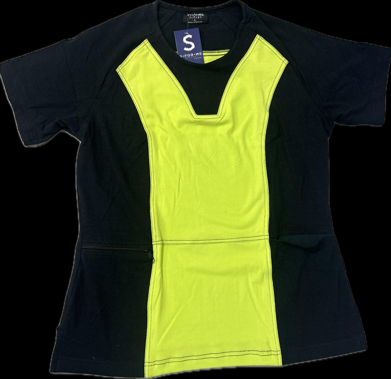 Filipina Negro/Lima unica pieza Algodon stretch. Dama