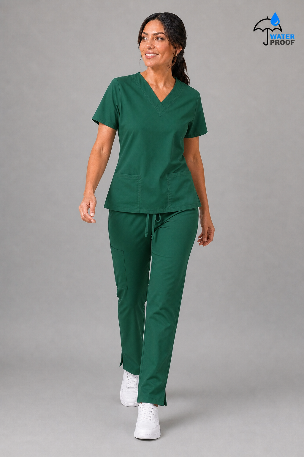 Pantalón 502 Quirúrgico Mujer Verde Botella Antifluido Relaxed
