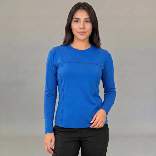 Blusa Interior Mujer Manga Larga | Azul Rey Súper Stretch