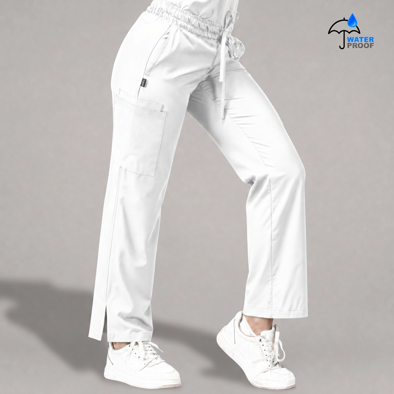 pantalon quirurgico blanco antifluido mujer modelo 502 corte relaxed Sandel Medica
