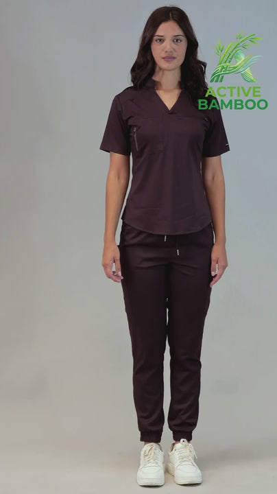 Pantalón Jogger Quirúrgico 511 Bambú Morado Profundo Mujer