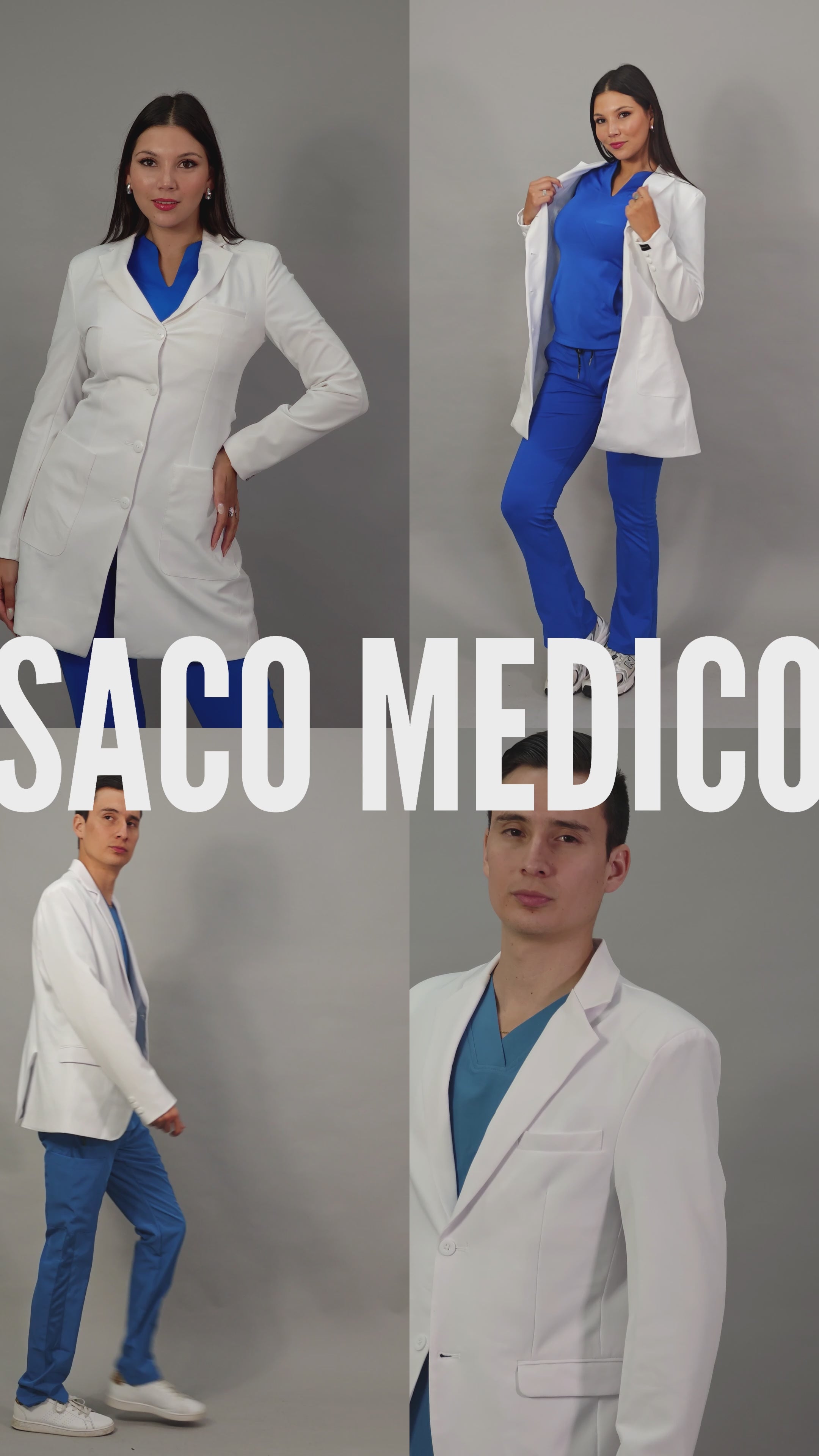 Saco Medico Stretch Alviero Antifluido Dama con Forro