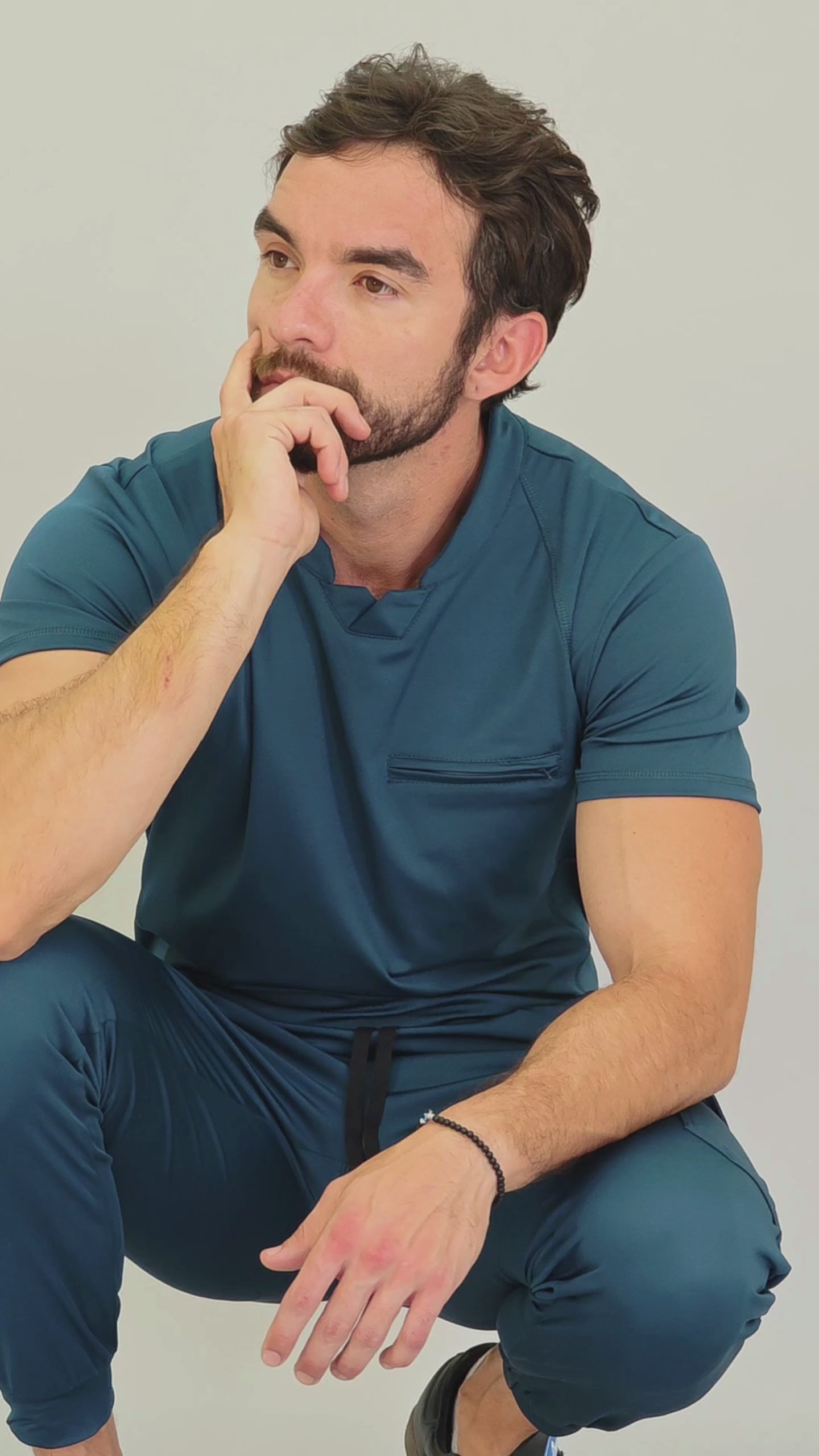 Filipina Quirúrgica Hombre, Airforce (A. Petroleo) Super Stretch, Scrubs 910