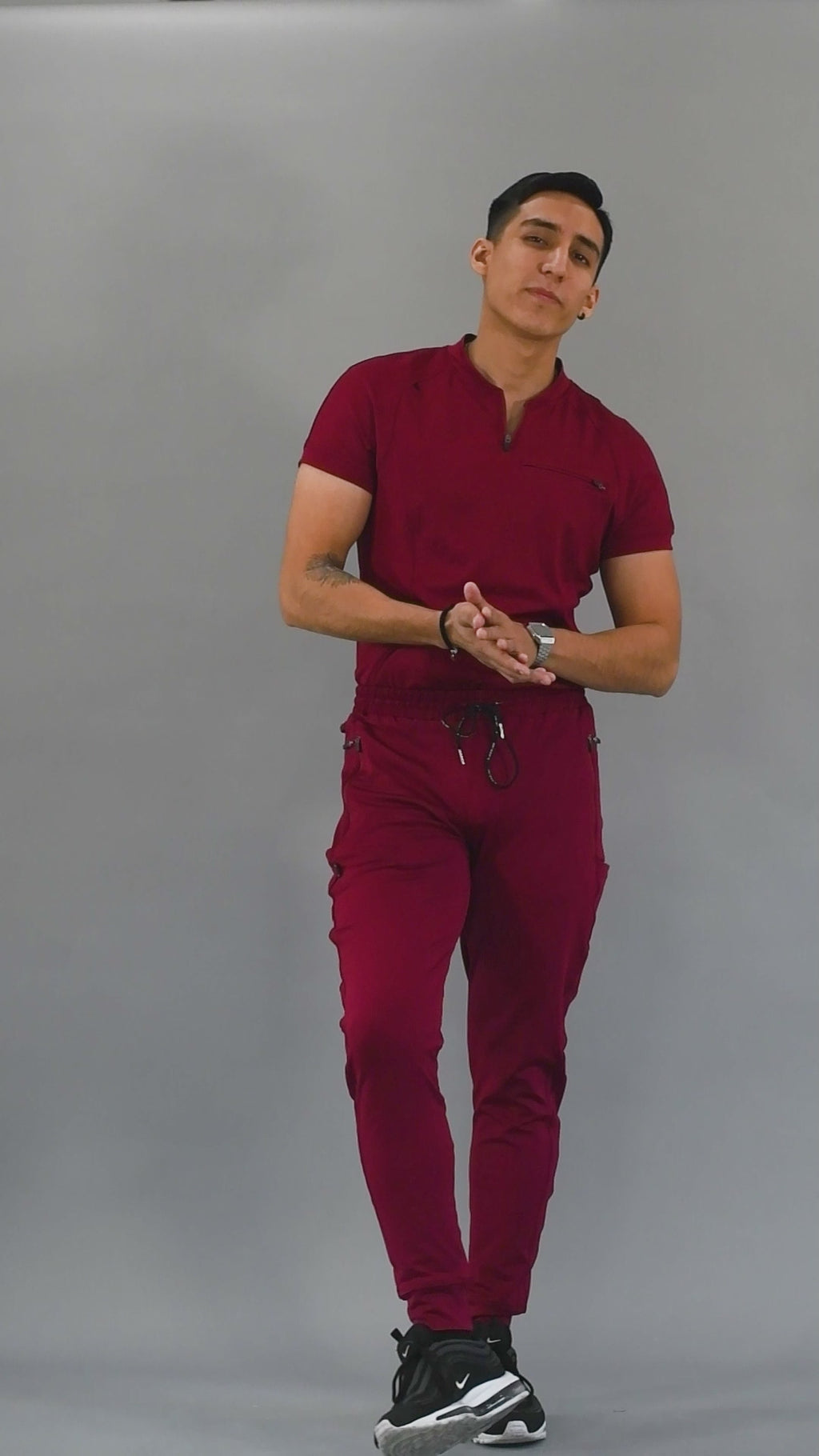 Men’s Scrub Jogger Super Stretch Burgundy, Scrubs 901
