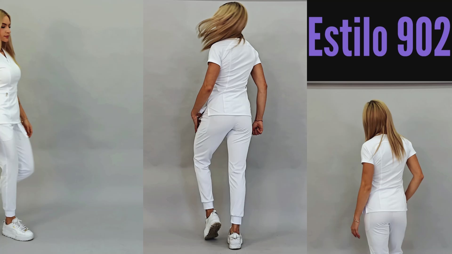 Jogger Quirurgico Mujer Slim Fit Blanco Super Stretch, Scrubs 902