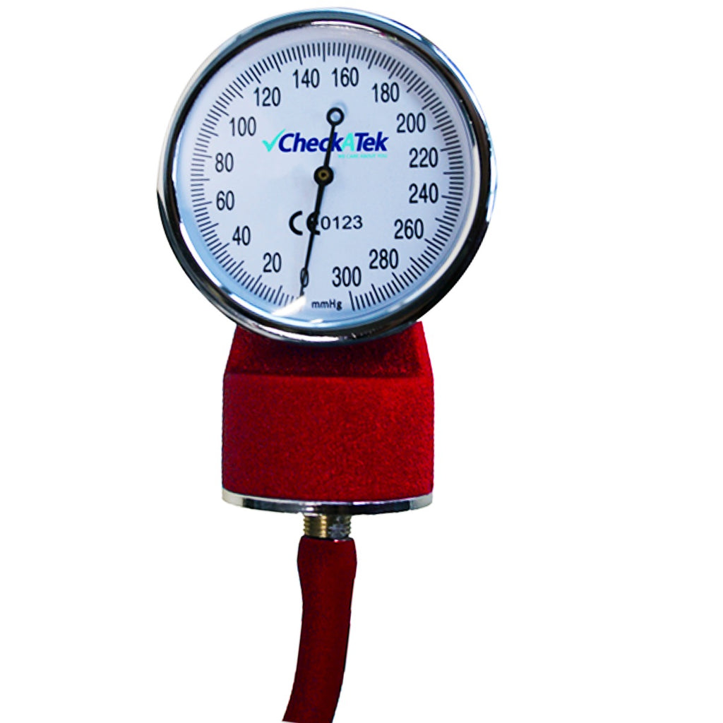 Kit Baumanometro Popular Aneroide Rojo (incluye estetoscopio)